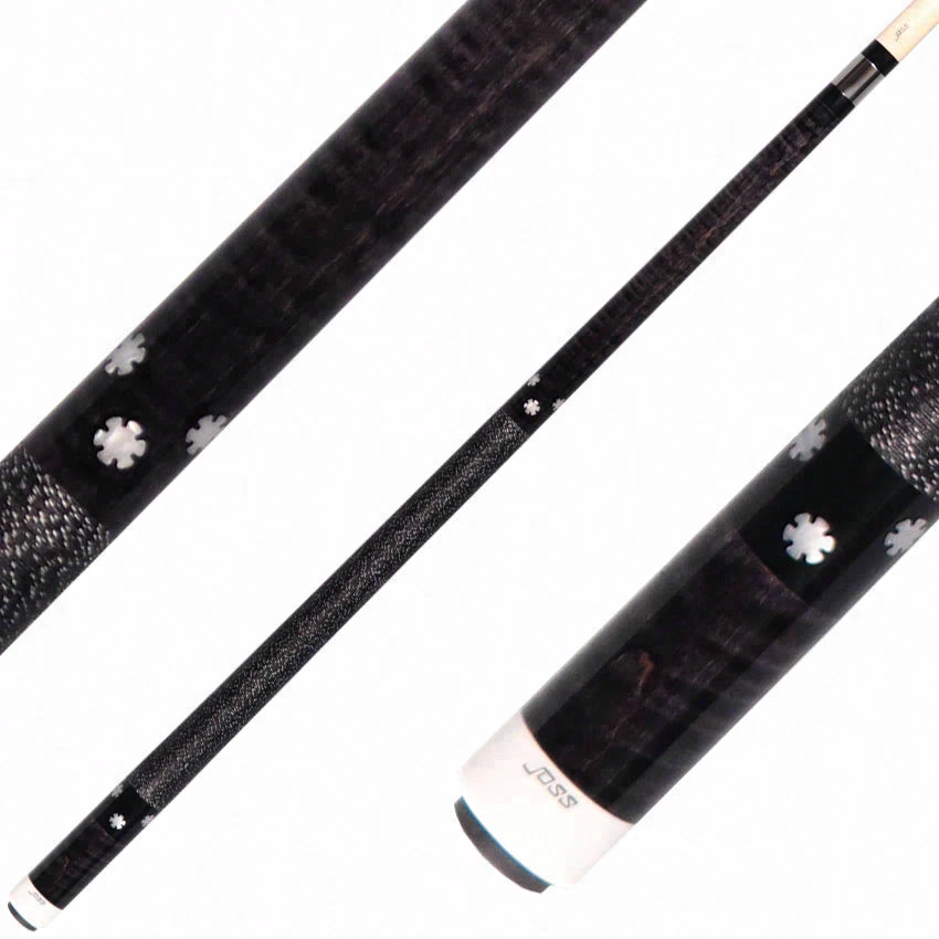 Joss Gray Stained Maple with Notched Pearl Dot Inlays Pool Cue - JC20-51