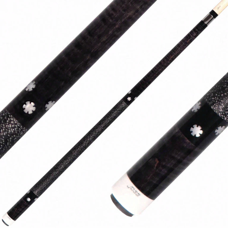 Joss Gray Stained Maple with Notched Pearl Dot Inlays Pool Cue - JC20-51