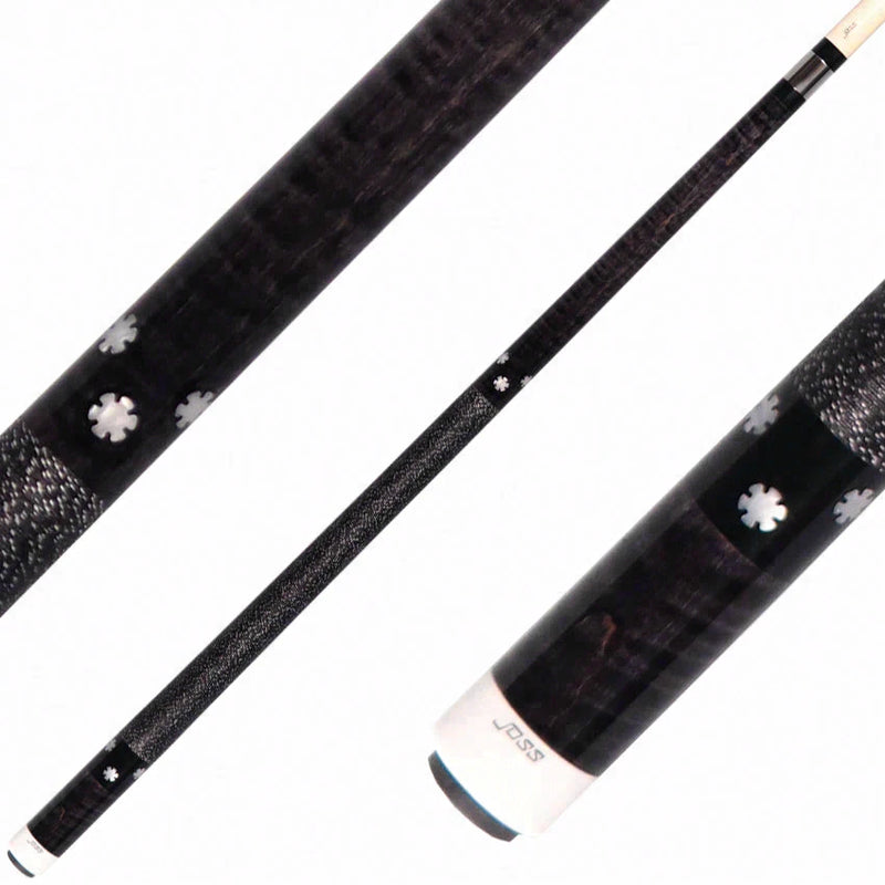 Joss Gray Stained Maple with Notched Pearl Dot Inlays Pool Cue - JC20-51