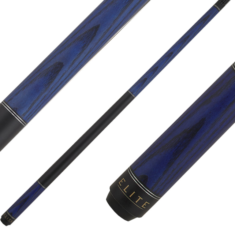 Elite EP42 Cue - Blue Stained Maple with Black Handle