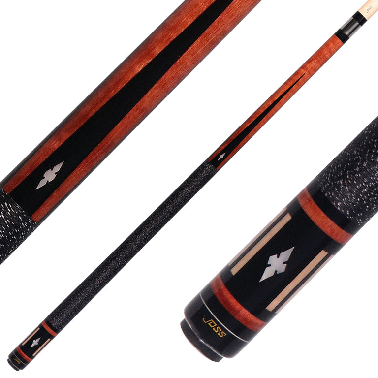 Joss Dark Stained Maple with Black Points and Pearl Inlays Pool Cue - JC20-37