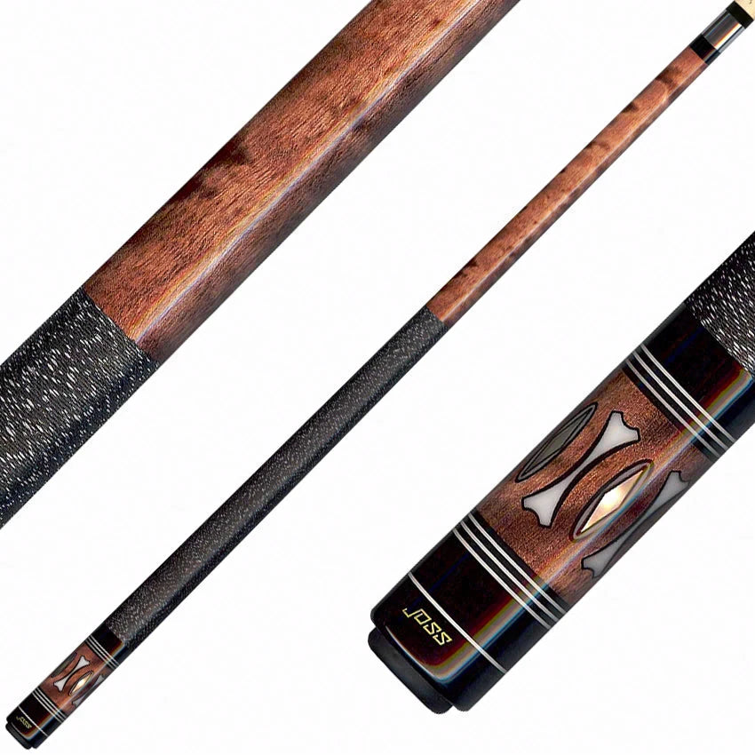 Joss Nutmeg-Stained Maple with Bone-White and Pearl Inlays Pool Cue - JC20-16