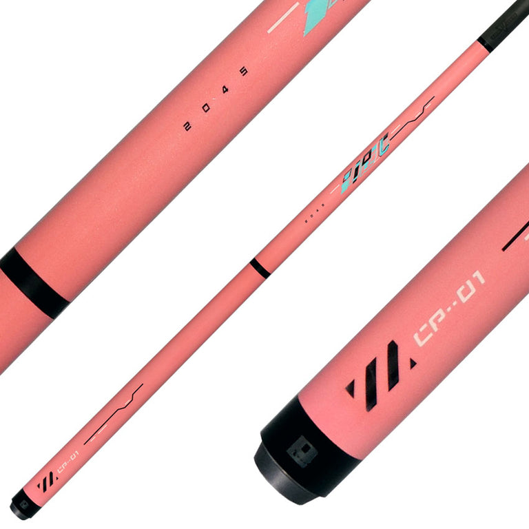 Little Monster LMBRKJMPNWCYPK No Wrap Break/Jump Cue with Carbon Fiber Shaft - Cyber Pink