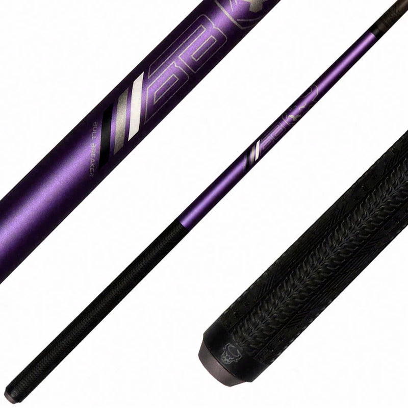 Bull Carbon Bull Breaker Powerhouse Purple Break Cue with Multi-Zone Sport Grip Wrap