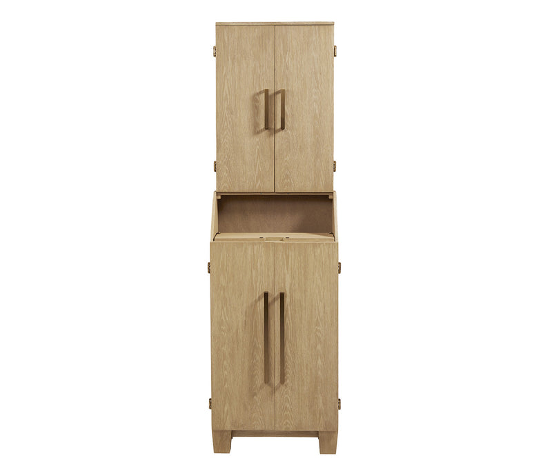 American Heritage Port Royal Standup Dartboard Cabinet - White Oak
