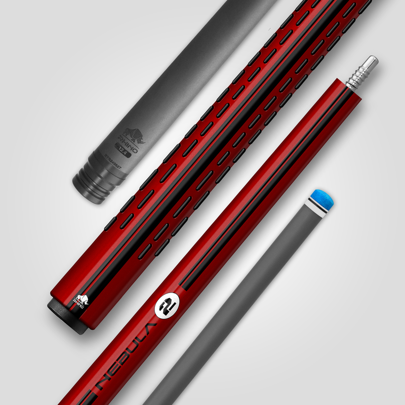 Rhino RCNEB2NWRD Nebula 2 No Wrap Pool Cue - Crimson Red