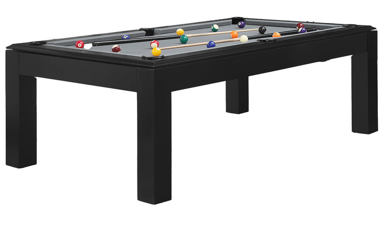 Aragon 7 Foot Pool Table with Dining Top Black