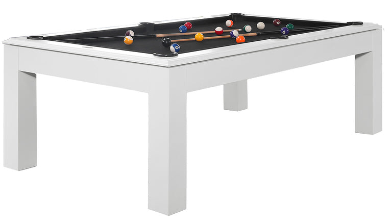 Aragon 7 Foot Pool Table with Dining Top White