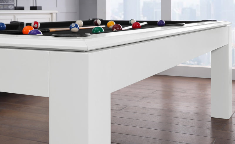 Aragon 7 Foot Pool Table with Dining Top White