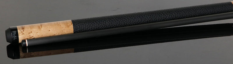 Bull Carbon BCC12C1 Play Cue - Taupe-Stained Birdseye Maple with Textured Leather Wrap