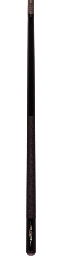 Bull Carbon BCD1BK6 Black with Galaxy Inlays Play Cue with Textured Leather Wrap