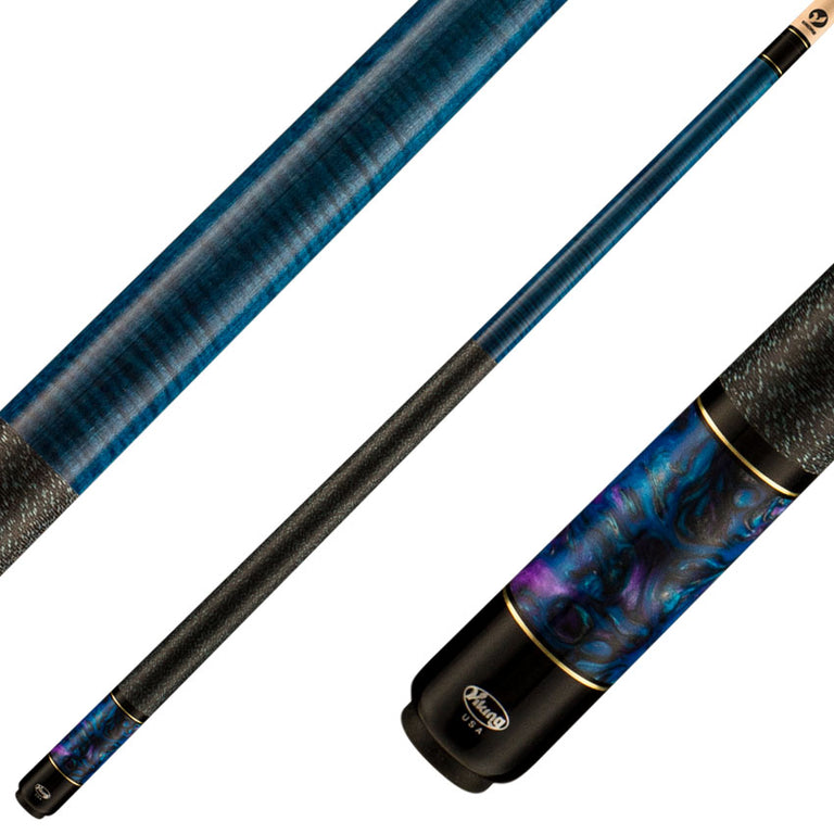 Viking BE0107 Bedlam Series Cue - Blue Stain and Pearl