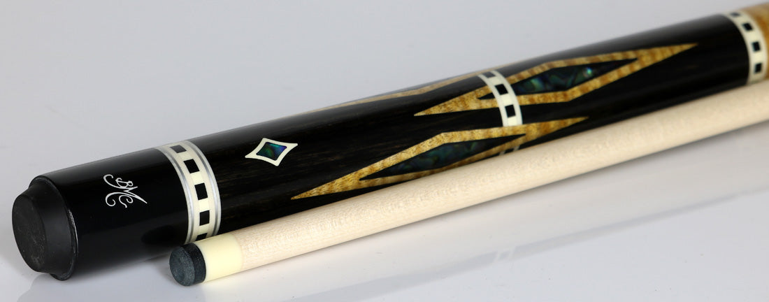 Meucci Designer Series BMCDEBONY Limited Pool Cue - BMC Diamond Ebony with Pro Shaft