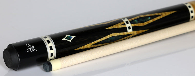 Meucci Designer Series BMCDEBONY Limited Pool Cue - BMC Diamond Ebony with Pro Shaft