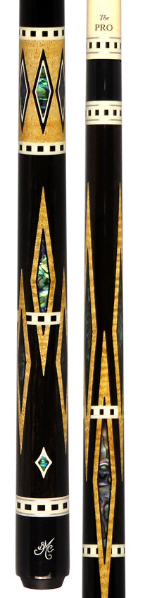 Meucci Designer Series BMCDEBONY Limited Pool Cue - BMC Diamond Ebony with Pro Shaft