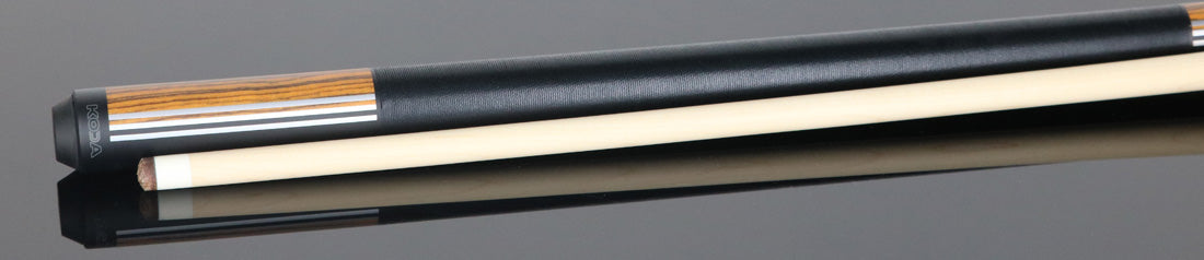 KODA KD29BC Pool Cue - Split Design Black and Bocote Graphic
