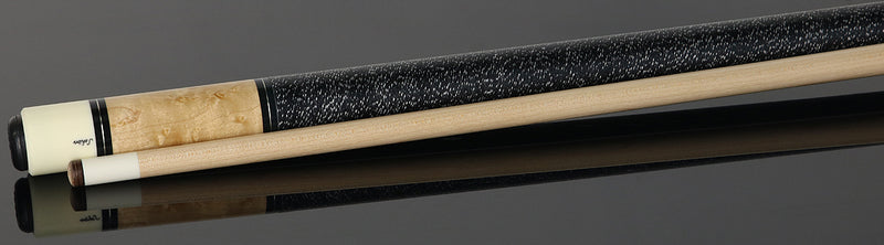 Schon STL3MIX Pool Cue - Dark Stained Maple Forearm with 4 Light Stained Maple Points and Butt Sleeve