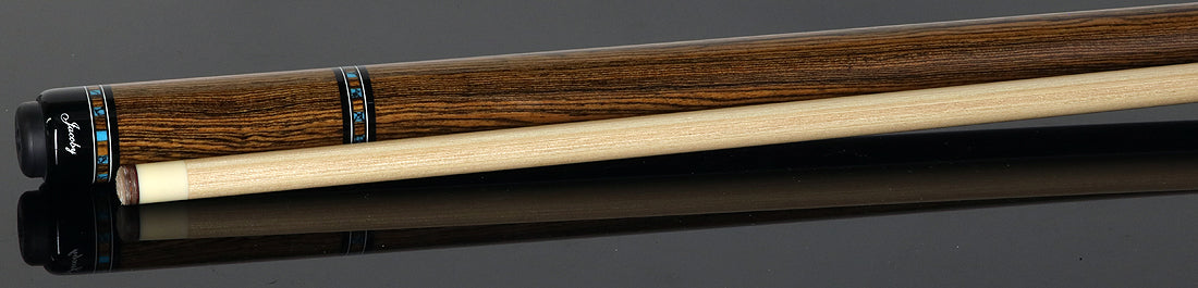Jacoby HBV2 Series No Wrap Pool Cue - Birdseye Maple Points with Bocote Points