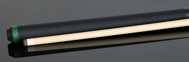 K2 KLCGN Pool Cue with Leather Wrap - Matte Green-Stained Maple with 12.50mm LD Shaft