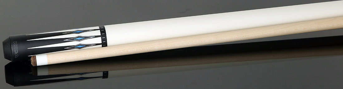 KODA KD55 No Wrap Pool Cue - Black-Stained Maple with White Points and