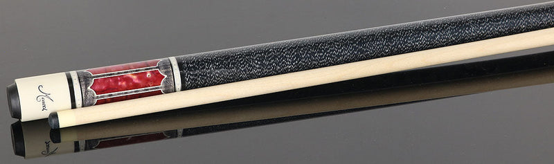Meucci Century Series 2020GYPKBKWHP Pool Cue - Gray - Pink Pearl - Black and White - No-Wrap with Pro Shaft