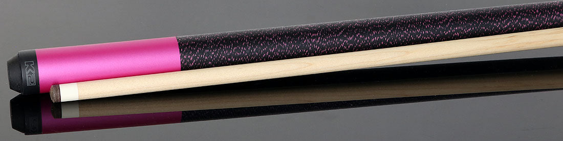 K2 KL112 Matte Metallic Pink Pool Cue with 12.50mm K2 LD Shaft