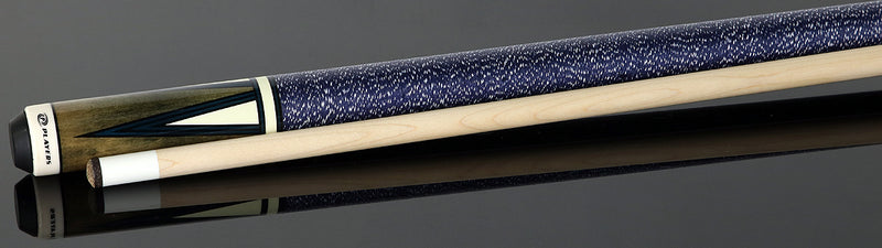 Players C810 Classic Series Pool Cue - Smoke Grey Stained 4 Point Graphic