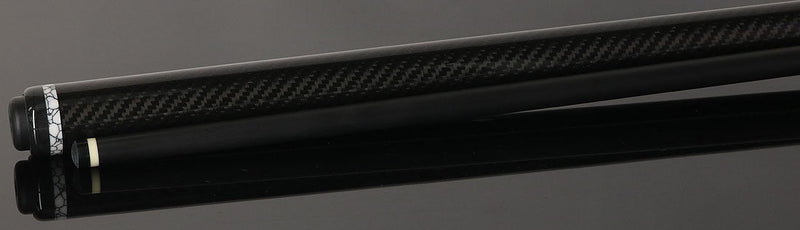 Jacoby CPCWH Game Changer Series Carbon with White Buffalo Turquoise Ring Play Cue with 12.70mm Jacoby Black V4 Carbon Fiber Shaft