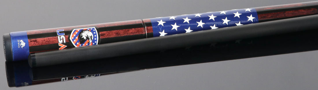 Rhino RCJMPVOYUSA Voyager Series Carbon Jump Cue - USA Flag