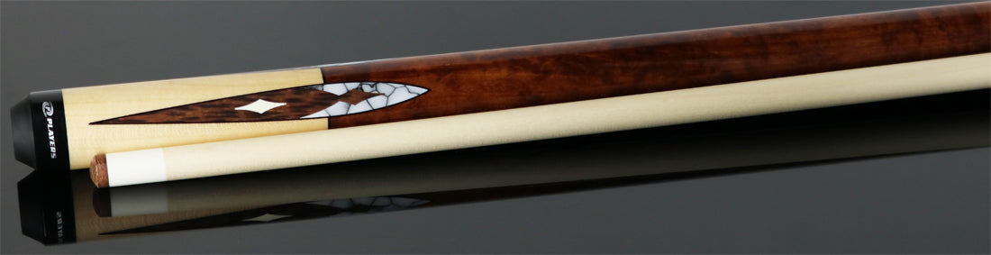 Players G4147 Graphic Pool Cue - Maple With White Recon Wrapless Cue