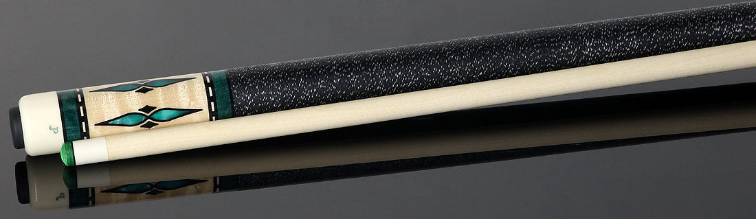 J Pechauer JP06T JP T Series   Pool Cue - Teal-Stained Maple with Linen Wrap