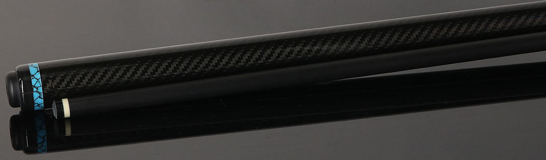 Jacoby CPCTQ Game Changer Series Carbon with Turquoise Ring Play Cue with 12.70mm Jacoby Black V4 Carbon Fiber Shaft