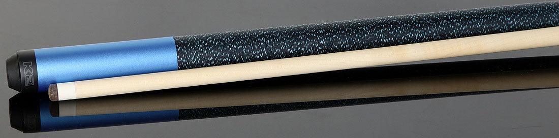 K2 KL109 Matte Metallic Blue Pool Cue with 12.50mm K2 LD Shaft