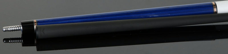 Cueroc CR-N04G Galaxy 4 No Wrap Pool Cue - Blue-Stained Dymond Wood with Carbon Fiber Shaft