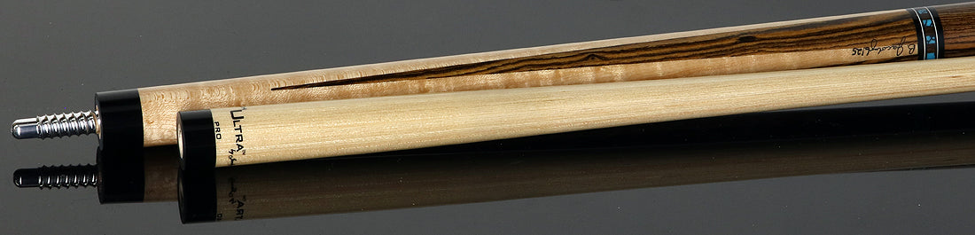 Jacoby HBV2 Series No Wrap Pool Cue - Birdseye Maple Points with Bocote Points