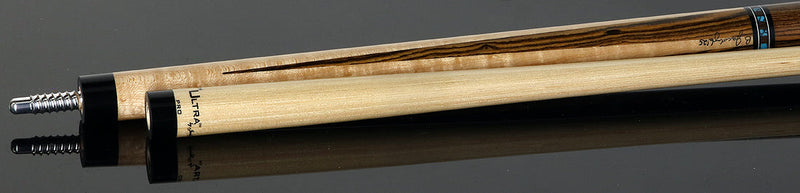 Jacoby HBV2 Series No Wrap Pool Cue - Birdseye Maple Points with Bocote Points