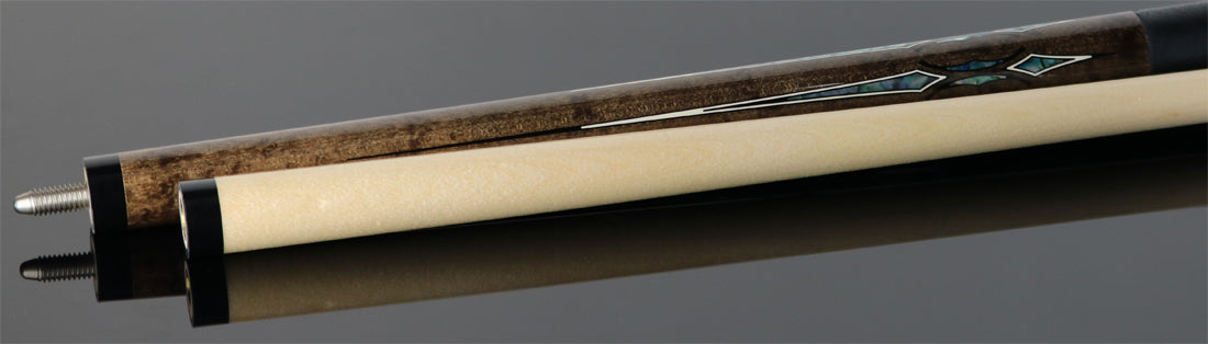 Players G4148 Graphic Pool Cue - Light Grey Maple with Mother of Pearl