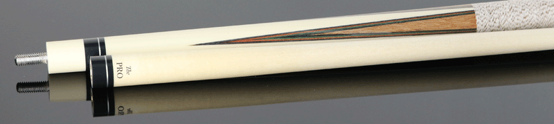 Meucci  Ultra Piston UP-1 Pool Cue - Imitation Ivory with Tulipwood Points and "The Pro" Shaft