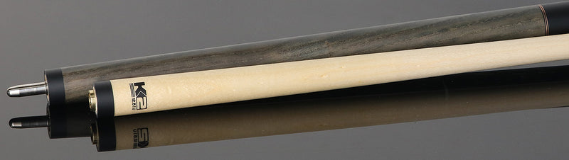 K2 KL118 No Wrap Pool Cue - Gray Stained Ash with 12.50mm LD Shaft