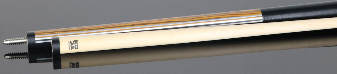 KODA KD29BC Pool Cue - Split Design Black and Bocote Graphic