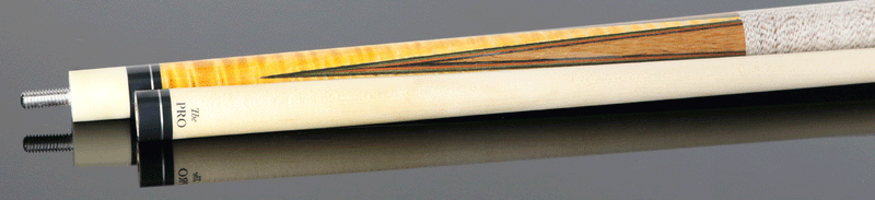Meucci ECHO-1 Pool Cue - Curly Maple with Tulipwood Points and "The Pro" Shaft