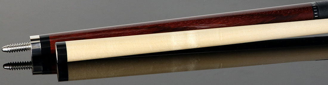 KODA KD38CO Cocobolo-Stained Zebrawood Pool Cue with Linen Wrap
