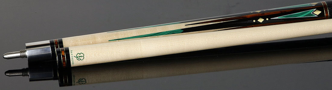 McDermott MCD50 50th Anniversary Series Pool Cue -Birdseye Maple with Ebony, Cocobolo, and Malachite Points Cue with i2 Shaft and Commemorative 1x1 Case