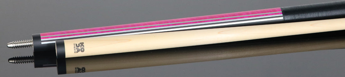 KODA KD29PK Pool Cue - Split Design Black and Pink Graphic