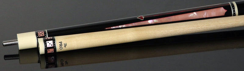 Meucci Casino Series Pool Cue - BMC Casino 9 Black/Pink with Pro Shaft