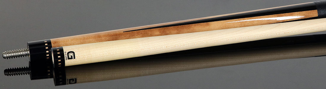 McDermott G341 G Core Series Play Cue - Natural Walnut-Stained Maple with Irish Linen Wrap