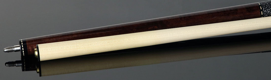 J Pechauer JP02T JP T Series Pool Cue - Rosewood-Stained Maple with Linen Wrap