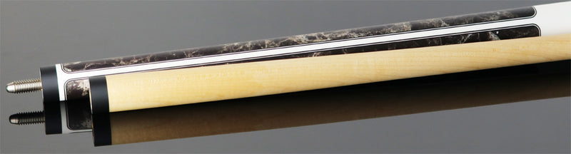 Players G4145 Graphic Pool Cue - Brown Marble With Matte White