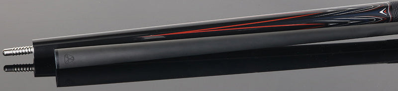 Linc LC104 Black with Orange / Silver / Gray Graphic Pool Cue