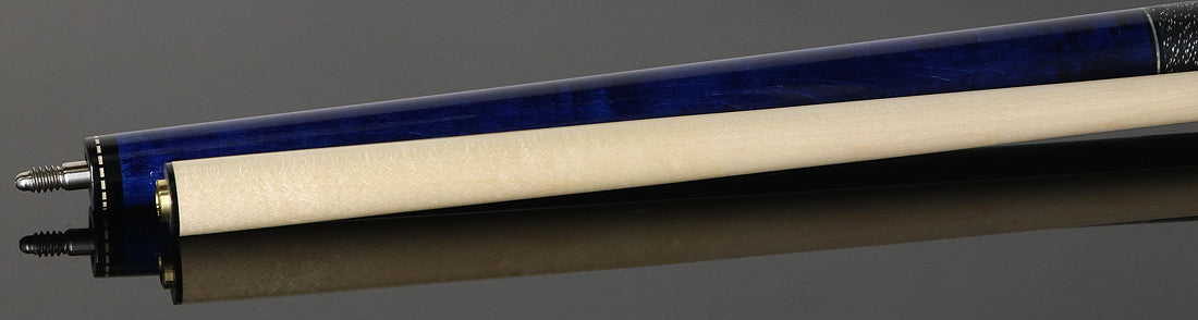J Pechauer JP05T JP T Series Pool Cue - Blue-Stained Maple with Linen Wrap